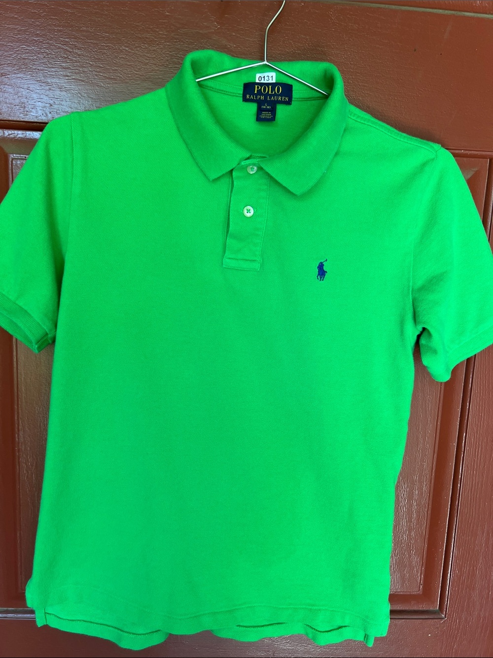 Ralph Lauren Boy’s Bright Green Polo with Navy Pony